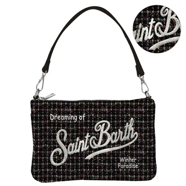 MC2 Saint Barth Parisienne Mini pochette nero tweed
