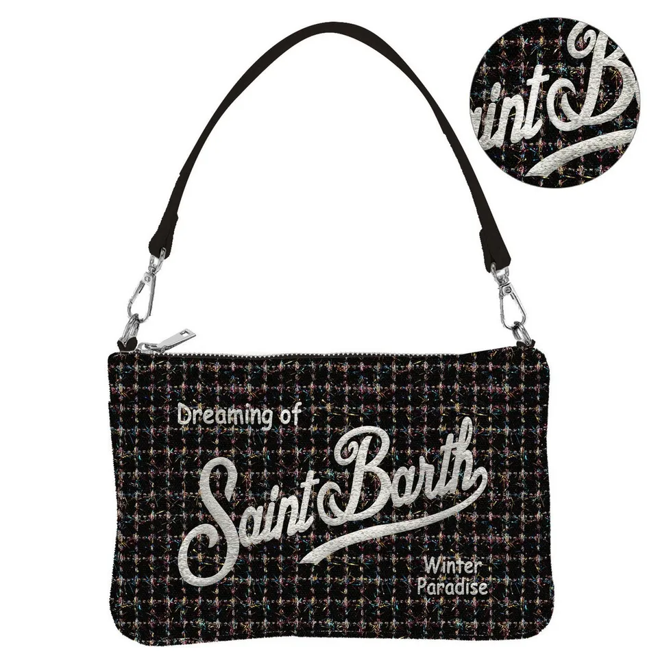 MC2 Saint Barth Parisienne Mini pochette nero tweed