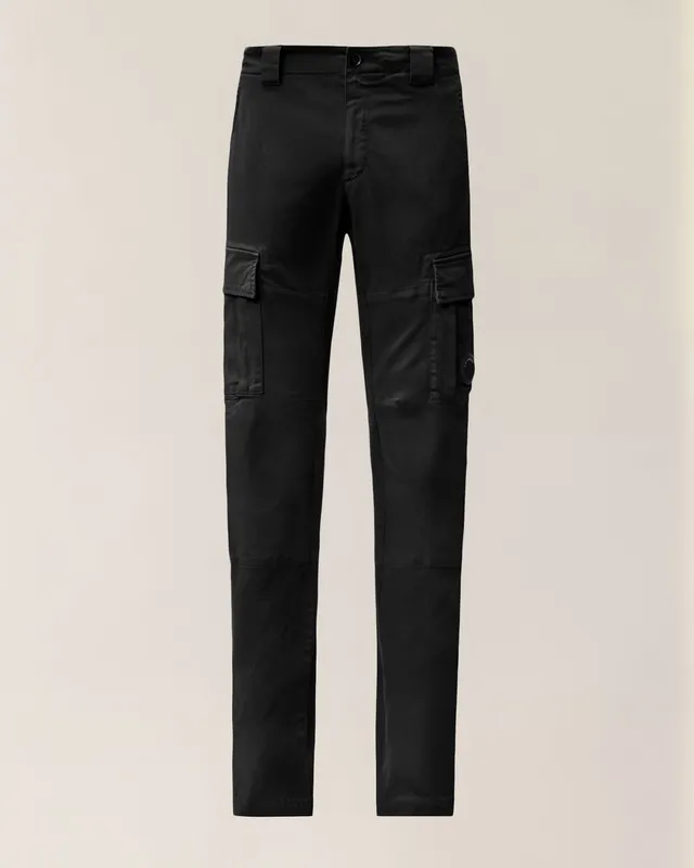 C.P. Company 21CMPA731A Pantaloni Cargo Uomo Nero Stretch
