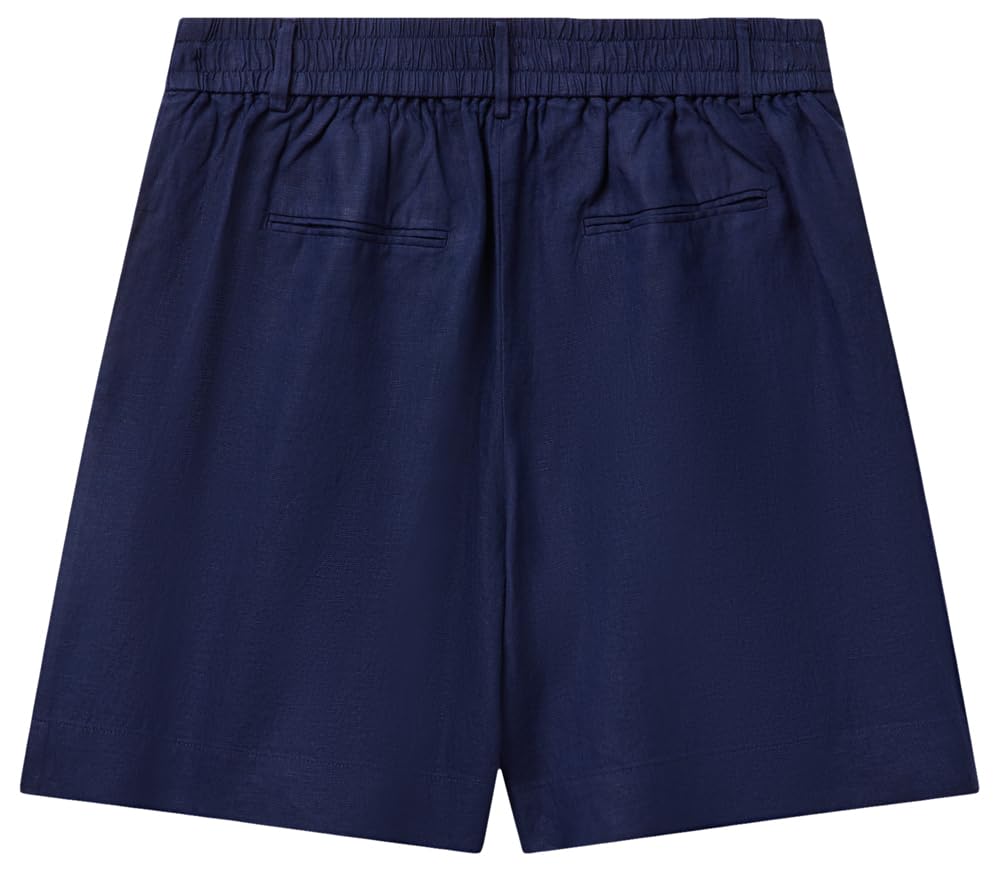 Benetton Bermuda Lino Pences Vita Elastica