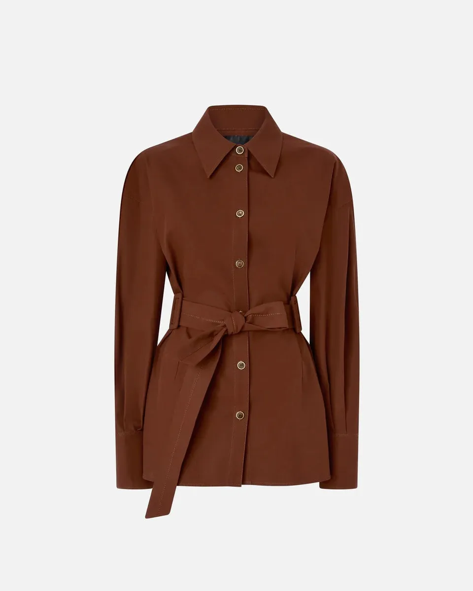 Pinko Cheryl 106153 A2ER giacca camicia Marrone