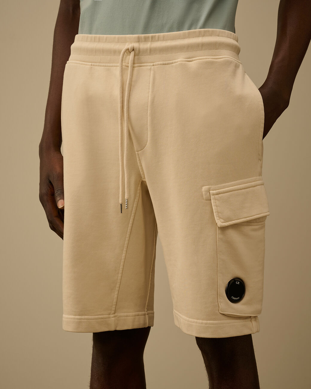 C.P. Company 20CMSB741A Bermuda Cargo Cotone Frozen Dew White