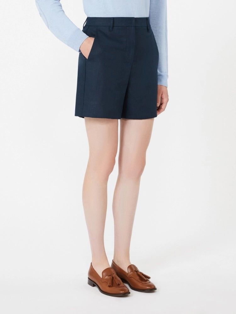 S Max Mara SMMPARTY004 shorts donna blu lino