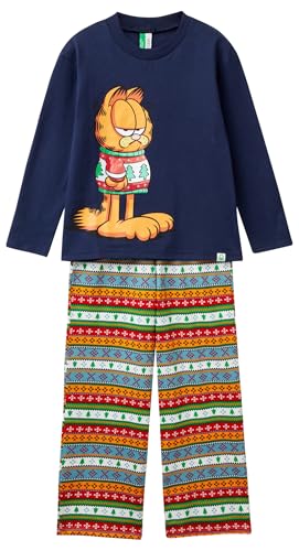 Benetton 37mw0p07t pigiama bimbo 90 Garfield blu