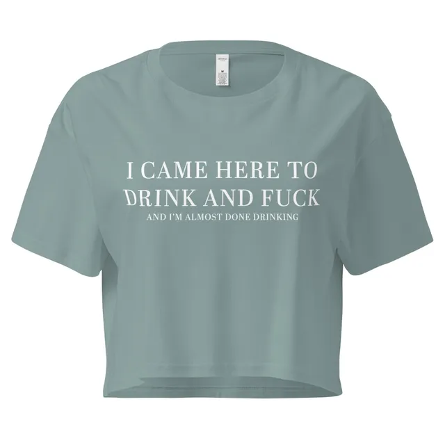 Pure Trash I Came Here Crop top donna cotone corto