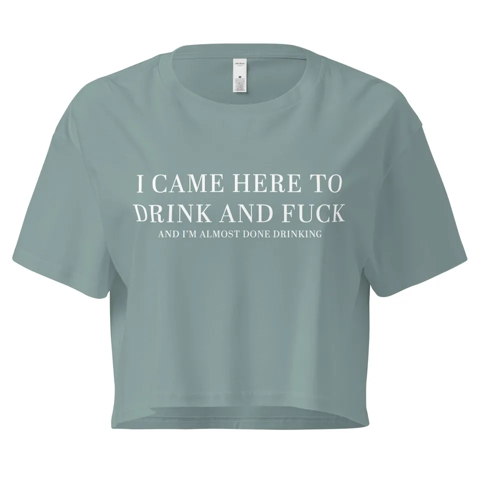 Pure Trash I Came Here Crop top donna cotone corto