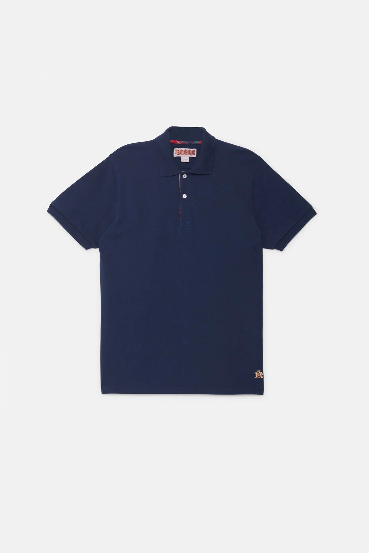 Baracuta Tartan Placket BRP0L0027 Polo Navy cotone