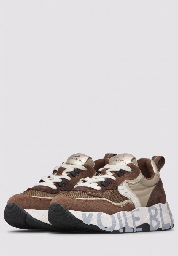 Voile Blanche 201747523 Sneakers Donna Cocoa Beige Mesh