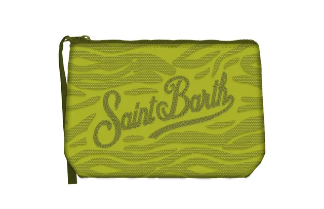 MC2 Saint Barth Aline Strass pochette zebra verde