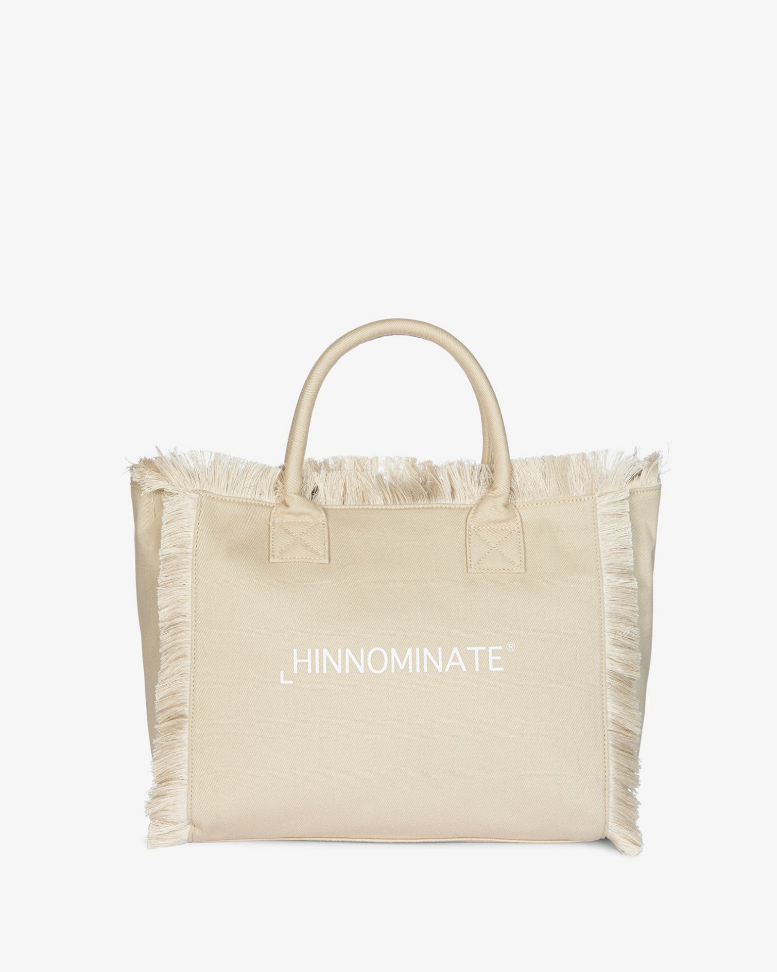 Hinnominate Canvas Borsa Grande Cotone Beige Donna