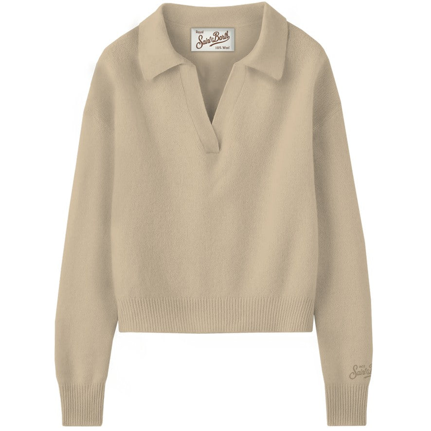 MC2 Saint Barth Eze Wool 00027M polo lana Beige regular