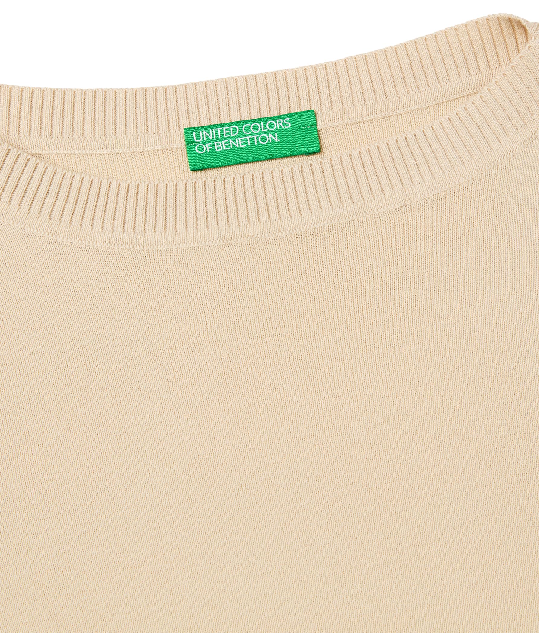 Benetton Maglieria Barca Maglia Donna 3/4 Tinta Unita