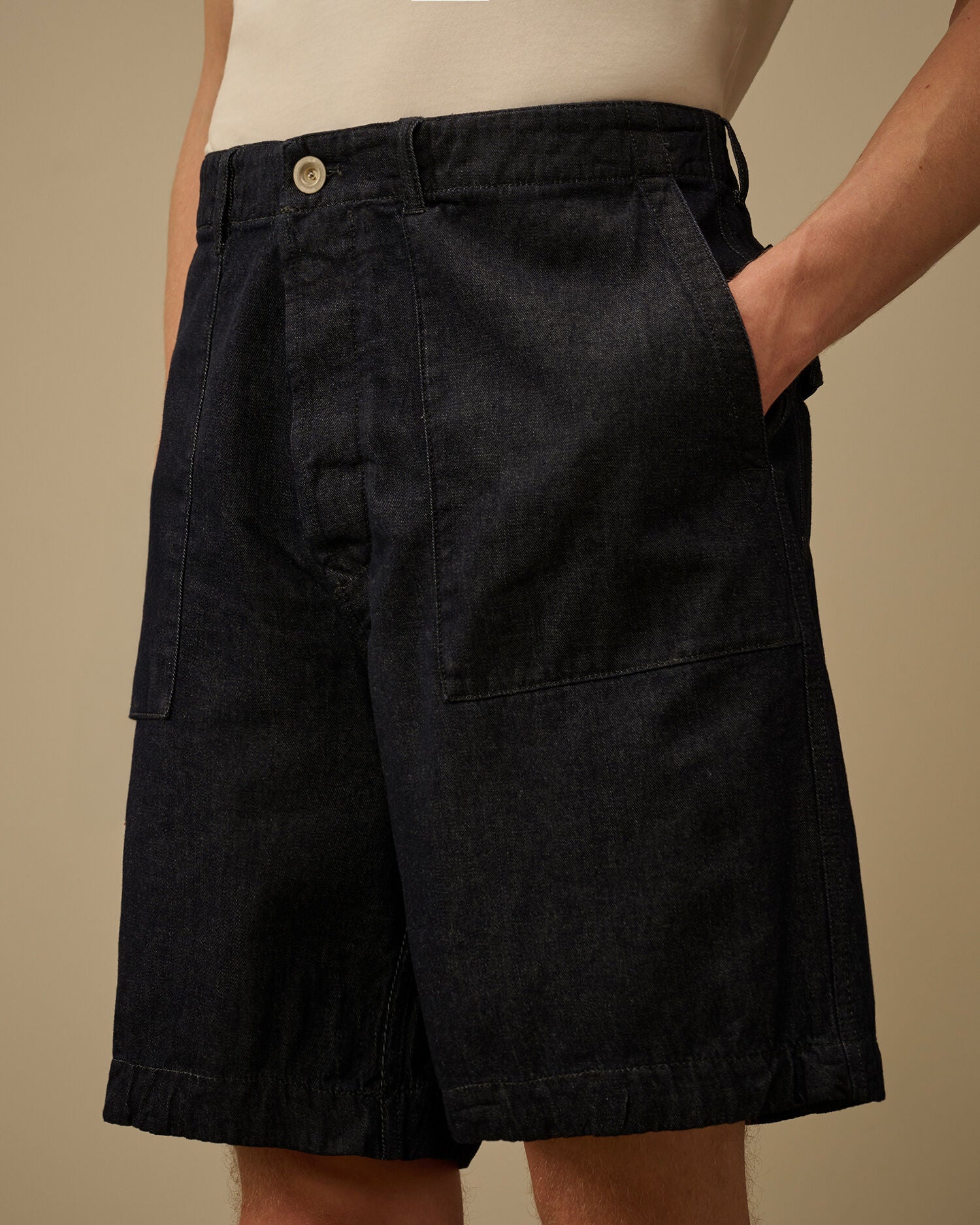 C.P. Company Bermuda Uomo Denim Blue Cotone 3/1