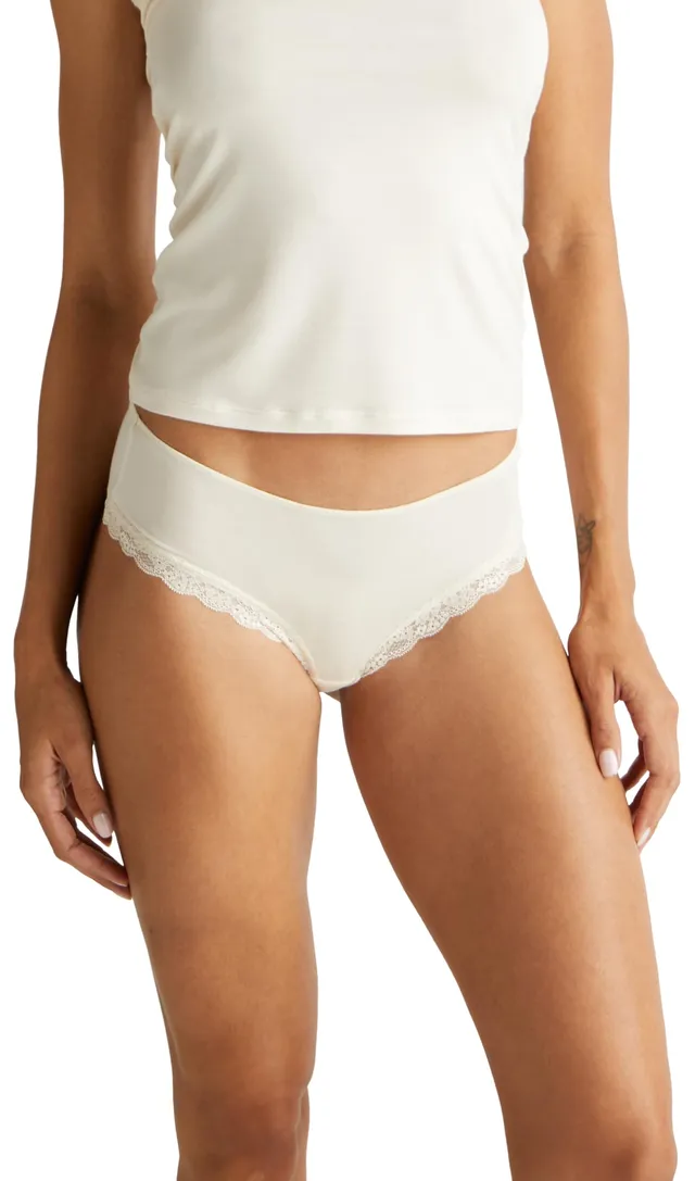 Benetton Slip 3OVL1S02B brasiliana beige XS modal pizzo