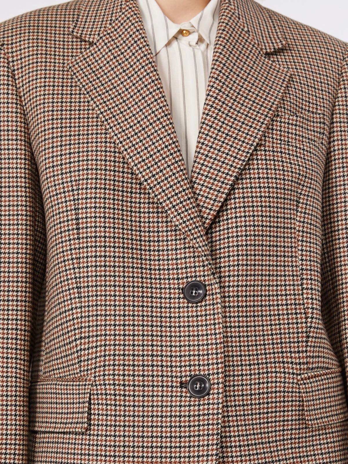 Max Mara Studio Salice MSTASALICE001 Blazer Nero Cuoio Lana