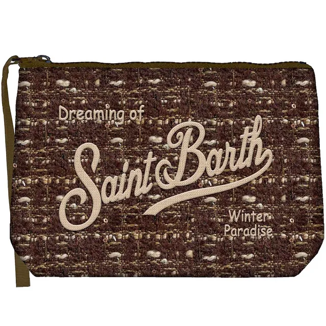 Mc2 Saint Barth Aline Tweed 04136M pochette marrone