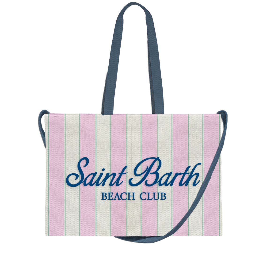 MC2 Saint Barth Essential borsa canvas rosa navy righe