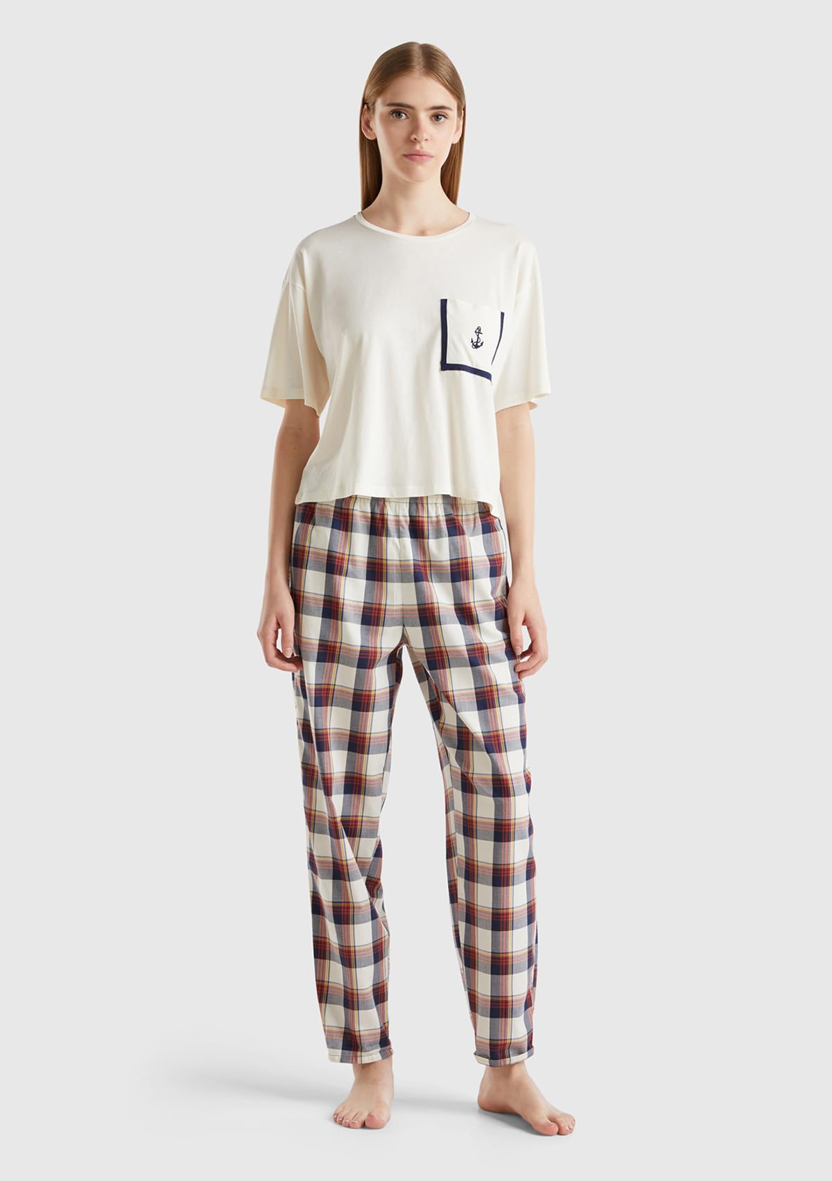 Benetton Intimo e Pigiami Maglia Pigiama Donna L Cotone