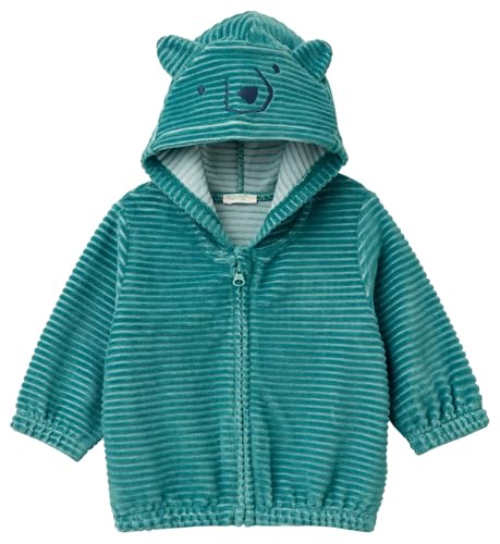 Benetton Cardigan Bimbi Ciniglia Blu 62 Full Zip