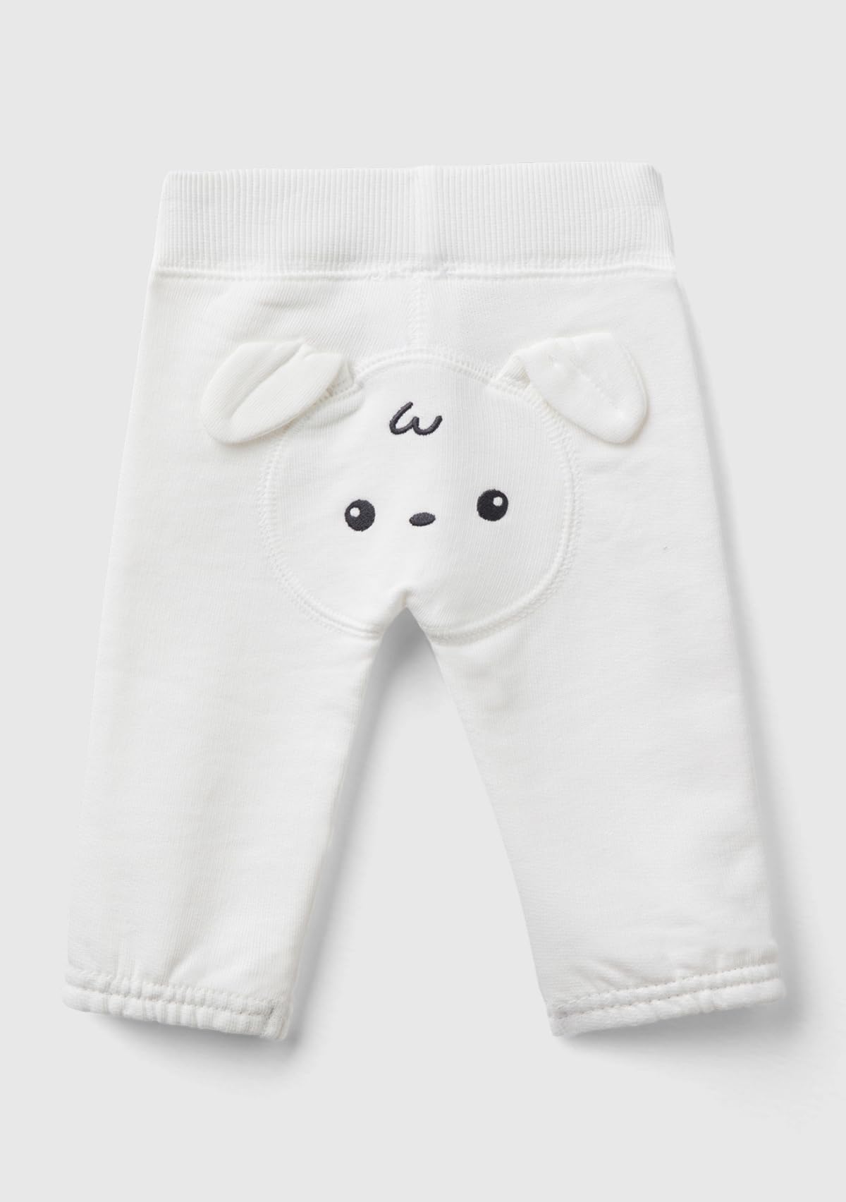 Benetton 3J70AF01L pantalone neonato cotone bianco 50