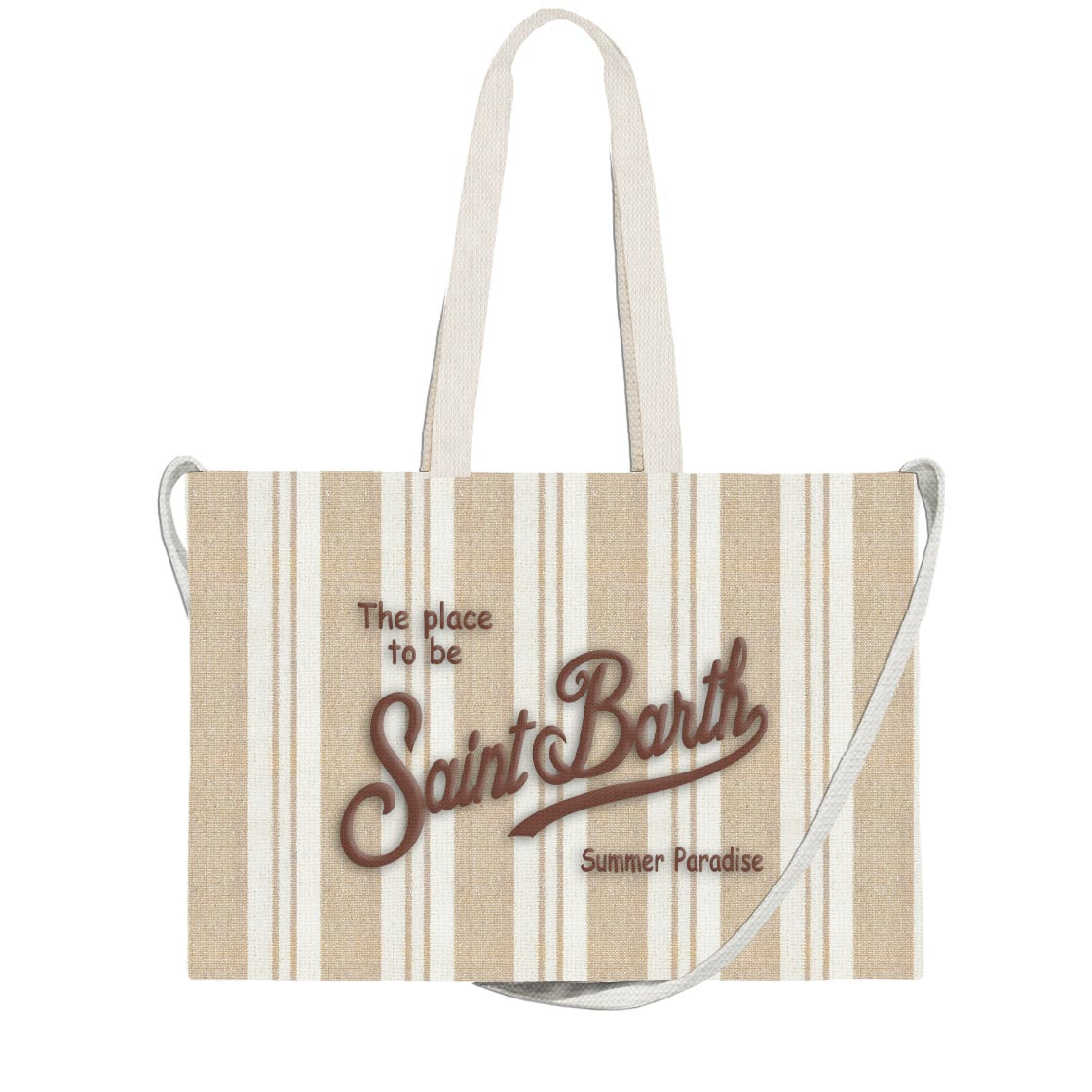 MC2 Saint Barth Essential Cotton borsa beige righe