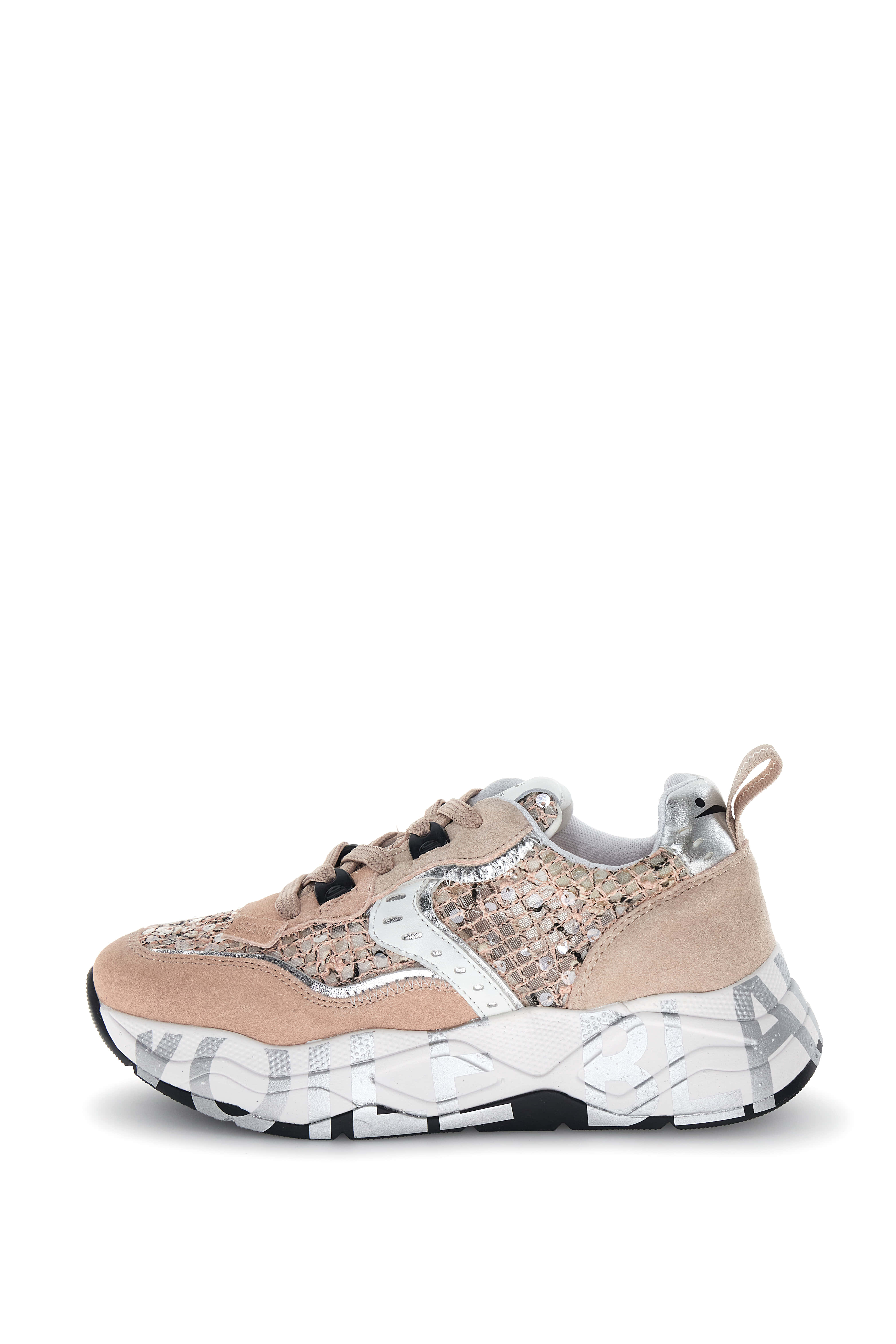 Voile Blanche Club 105 201981803 sneakers rosa bianco argento