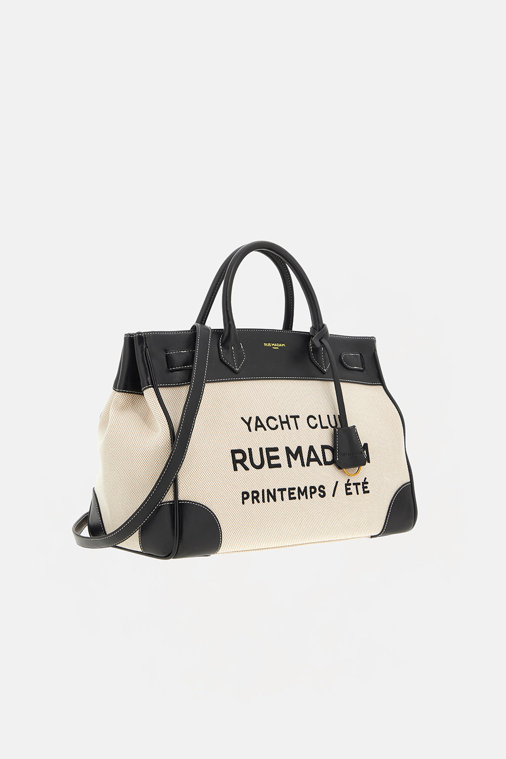 Rue Madam Riviera 1556 Tote Canvas Black Ecopelle