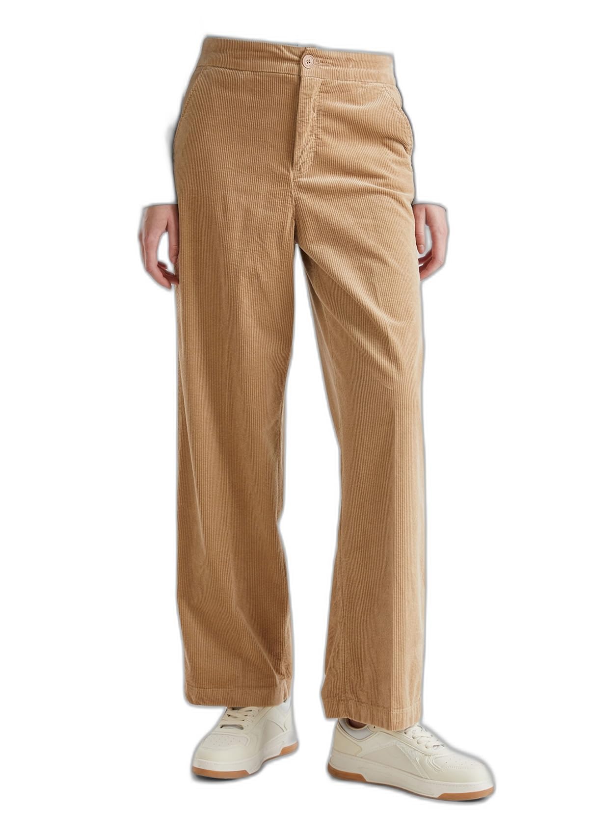Benetton 4ha2df07i pantaloni donna blu velluto