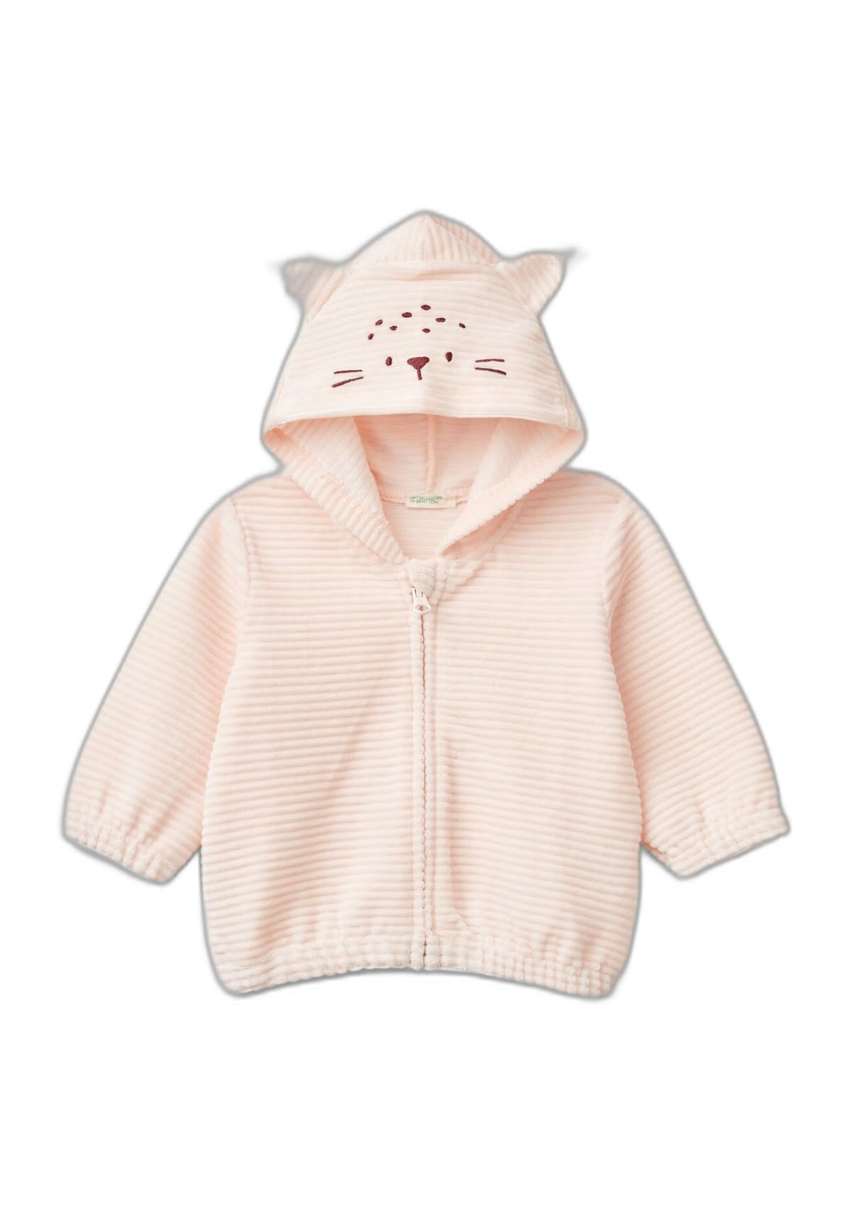 Benetton Cardigan Bimbi Ciniglia Blu 62 Full Zip