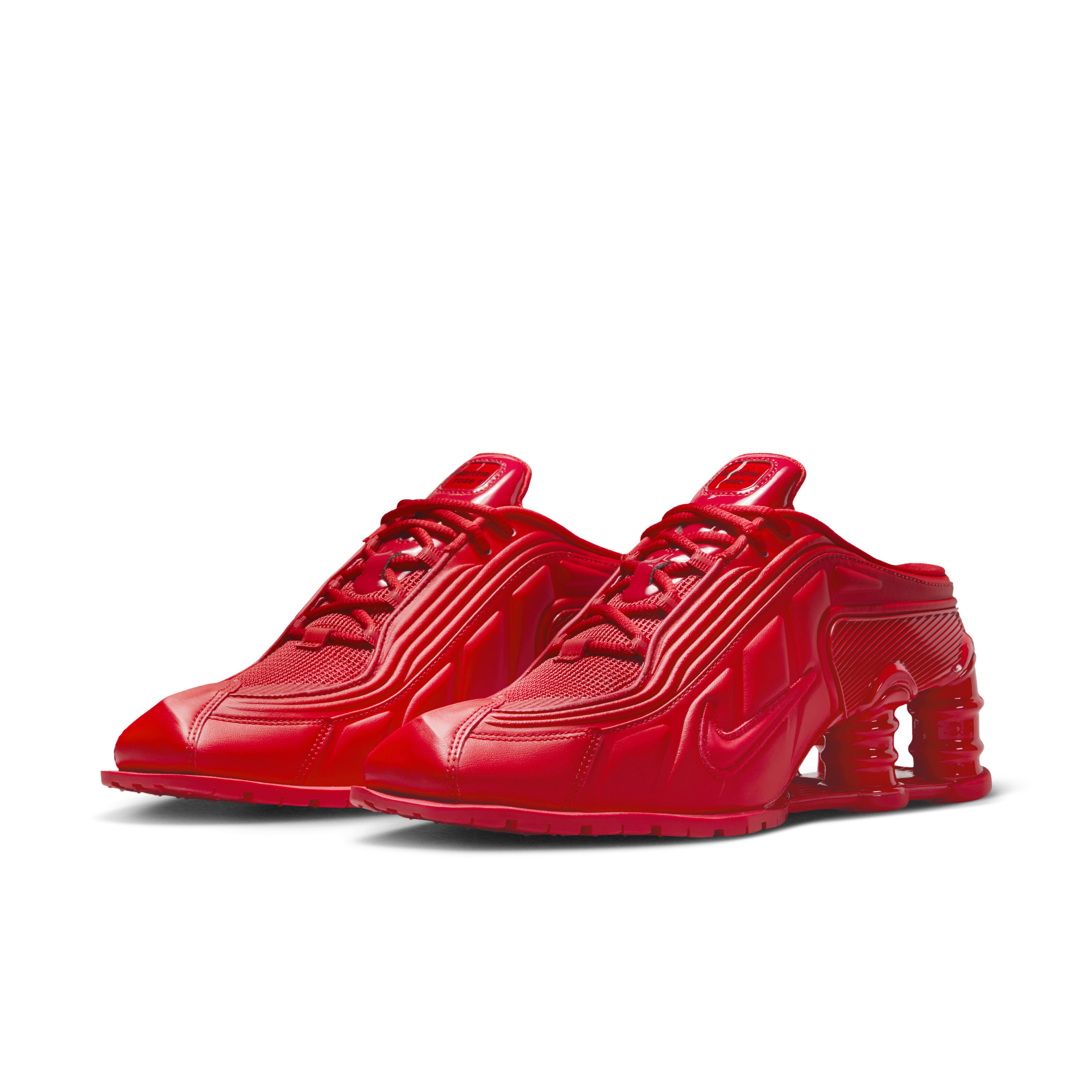 Nike x Martine Rose MR4 Shox scarpe rosse slip on