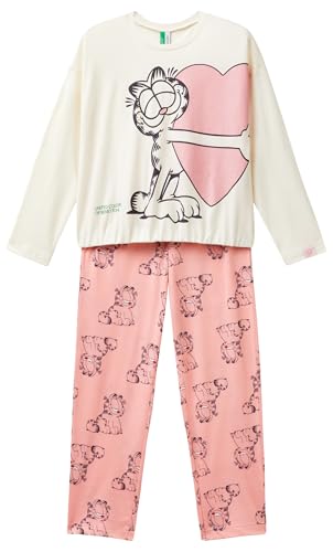 Benetton 3y5e0p06v pigiama bambina 90 Garfield
