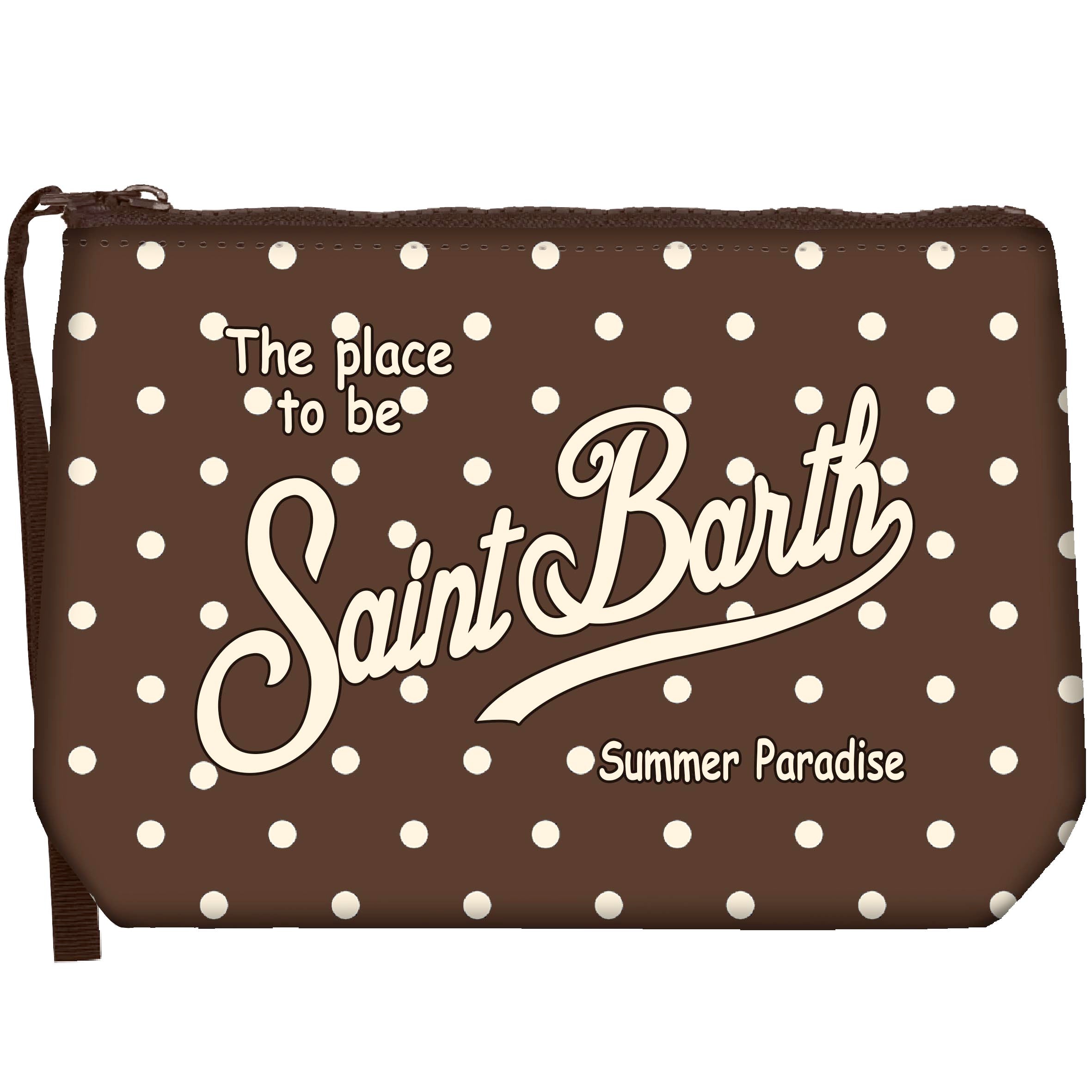 MC2 Saint Barth Aline pochette pois marrone scuba