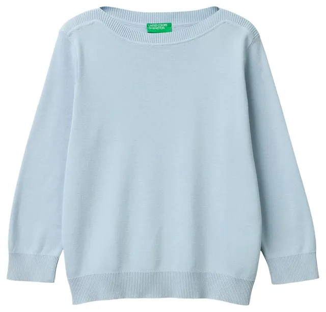 Benetton Maglieria Barca Maglia Scollo Barchetta Manica 3/4