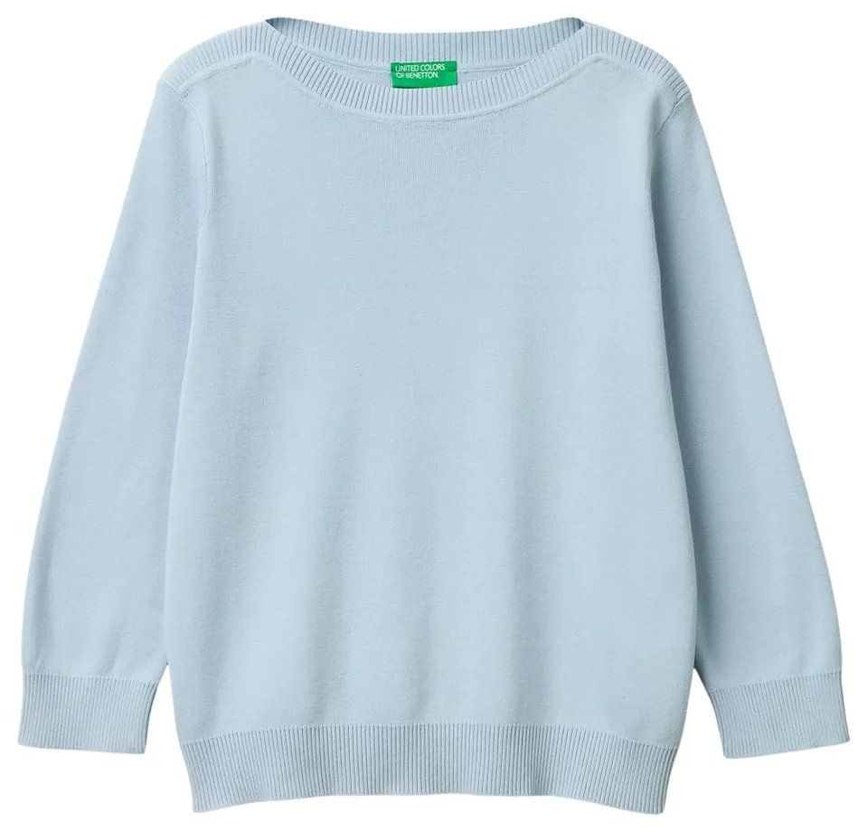 Benetton Maglieria Barca Maglia Scollo Barchetta Manica 3/4