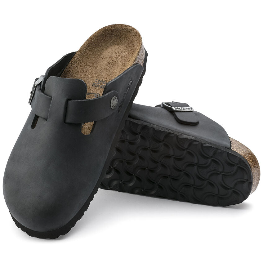 Birkenstock Boston 059463 ciabatta pelle black unisex
