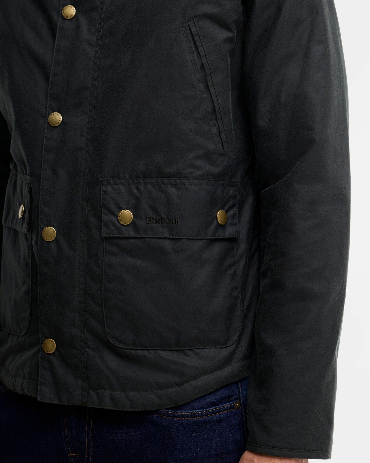 Barbour Reelin Wax MWX1106 Giacca Sage Cotone Cerato