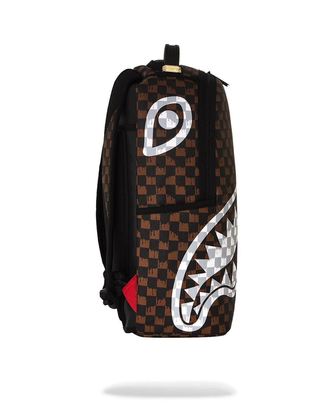 Sprayground Drip Check Shark zaino marrone PVC laptop