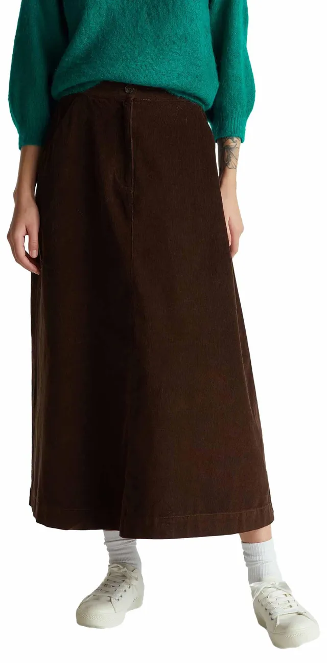 Benetton Gonne Gonna Midi Velluto Mille Righe