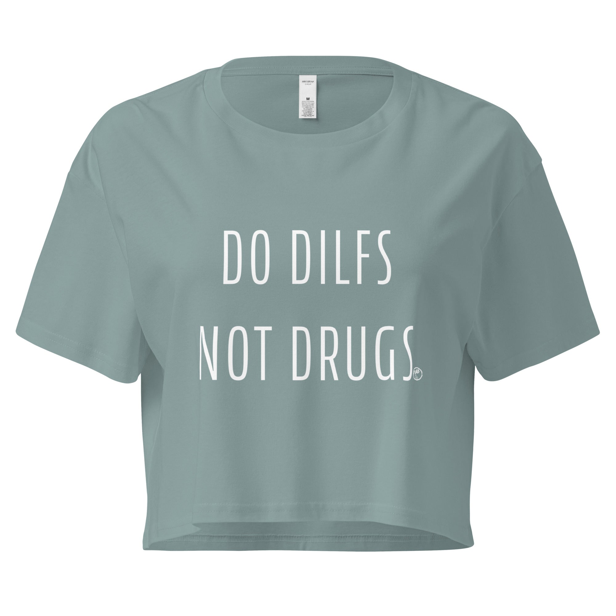 Pure Trash Do Dilfs Not Drugs Crop Top Nero cotone