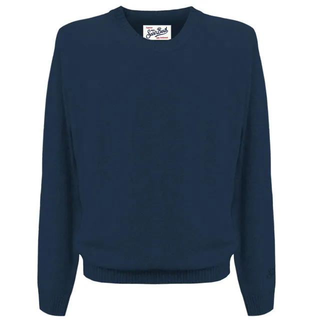 MC2 Saint Barth Regent Maglione Uomo Night Blue Lana