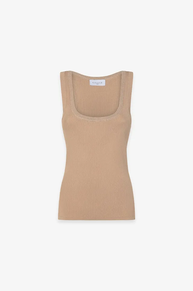 Gaelle Paris GAABW09436 canotta beige costine lurex