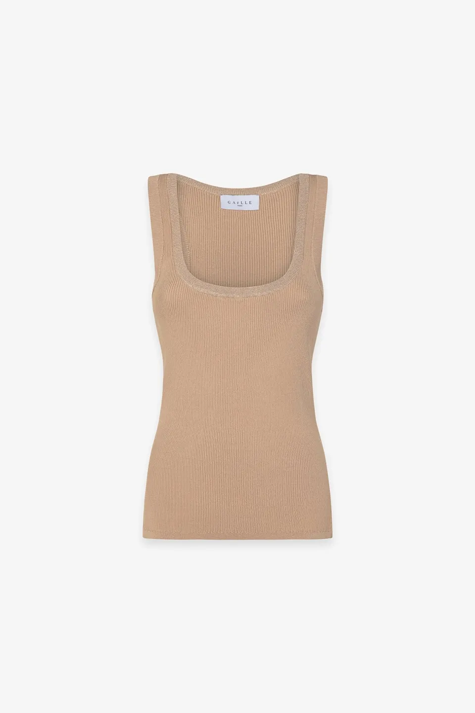 Gaelle Paris GAABW09436 canotta beige costine lurex