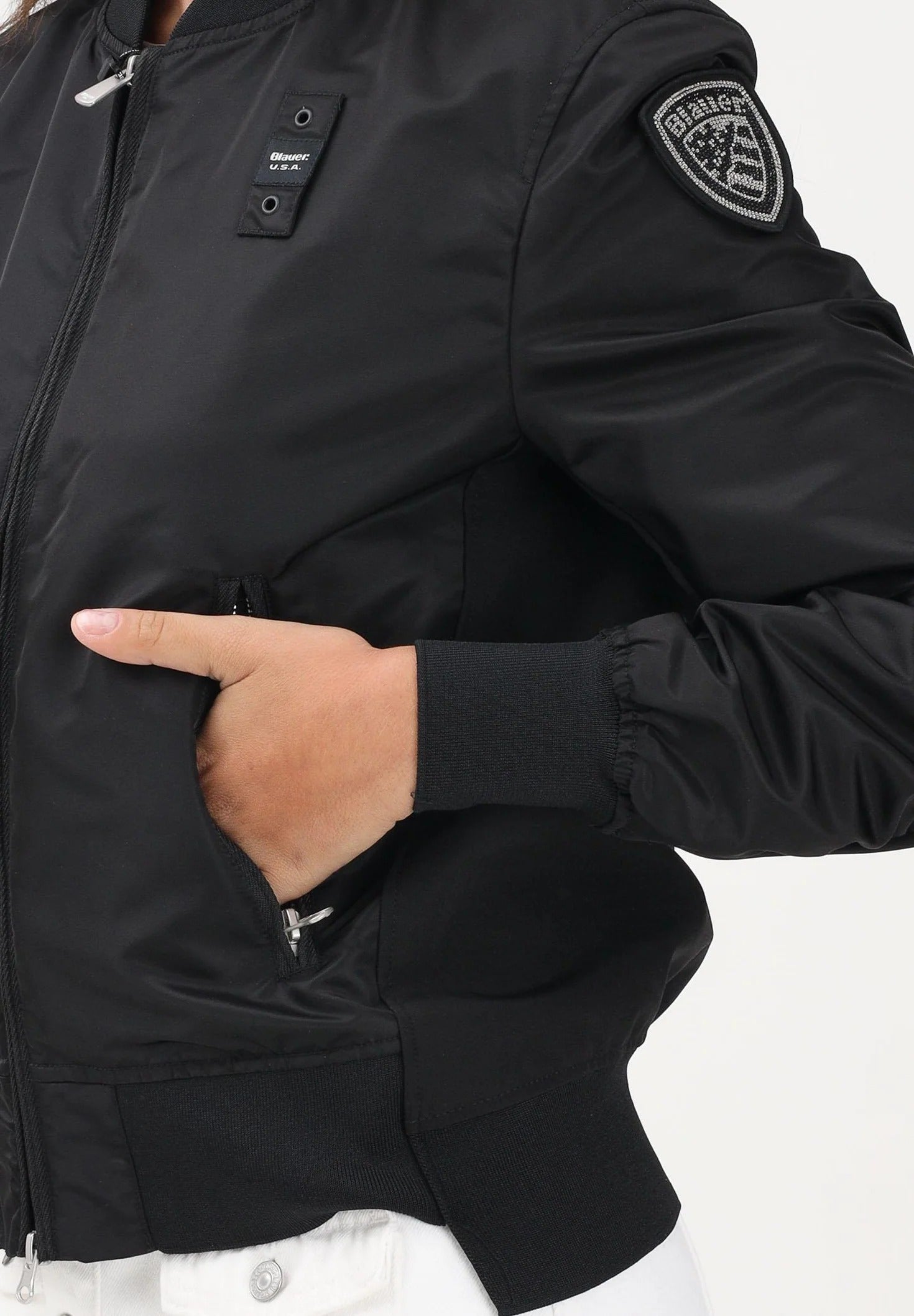 Blauer Laurie 26SBLDC1218 bomber donna nylon nero