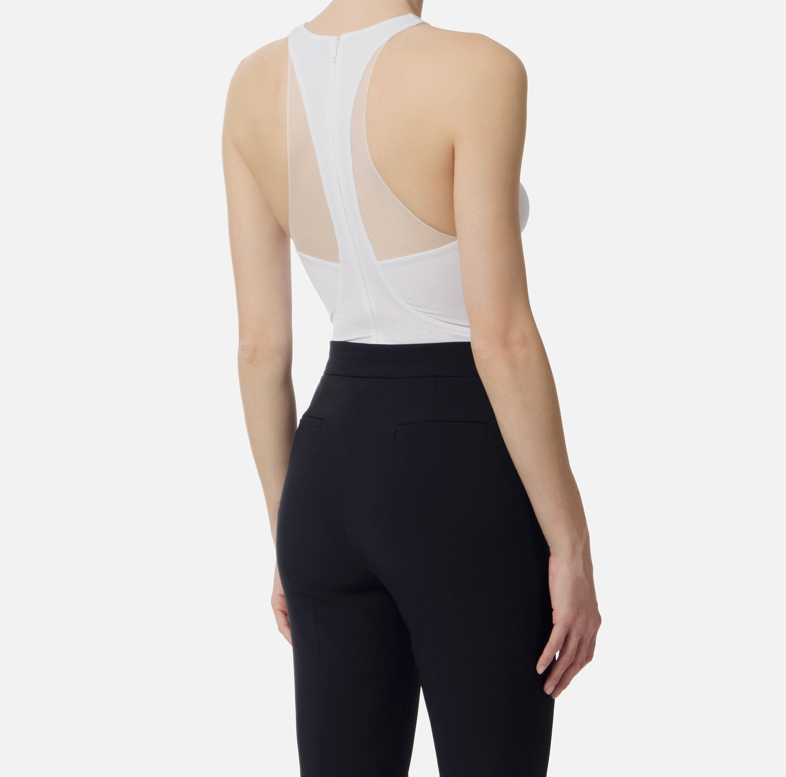 Elisabetta Franchi BO02762E2 Body Donna Avorio