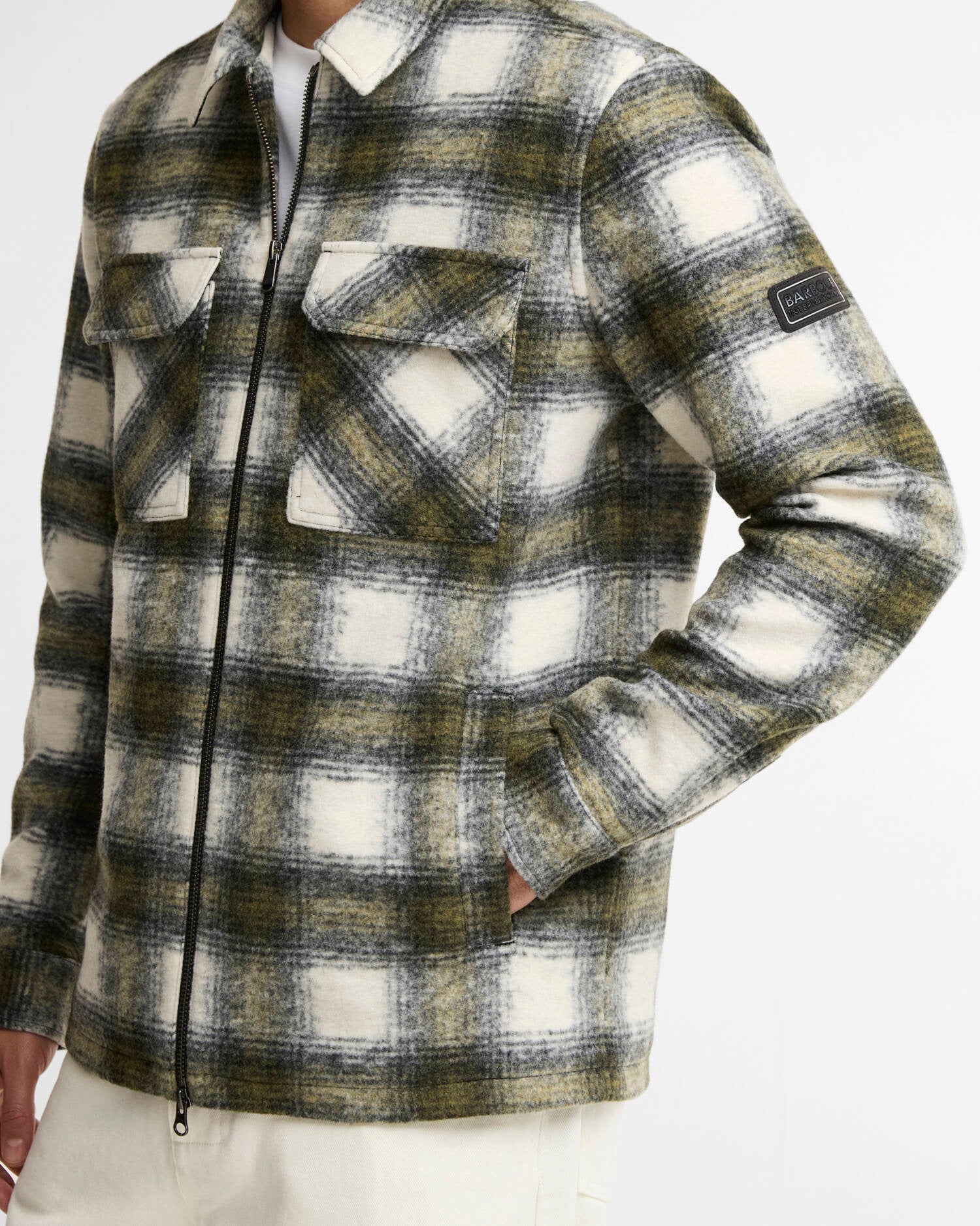 Barbour Clayton MFL0205 camicia overshirt verde uomo