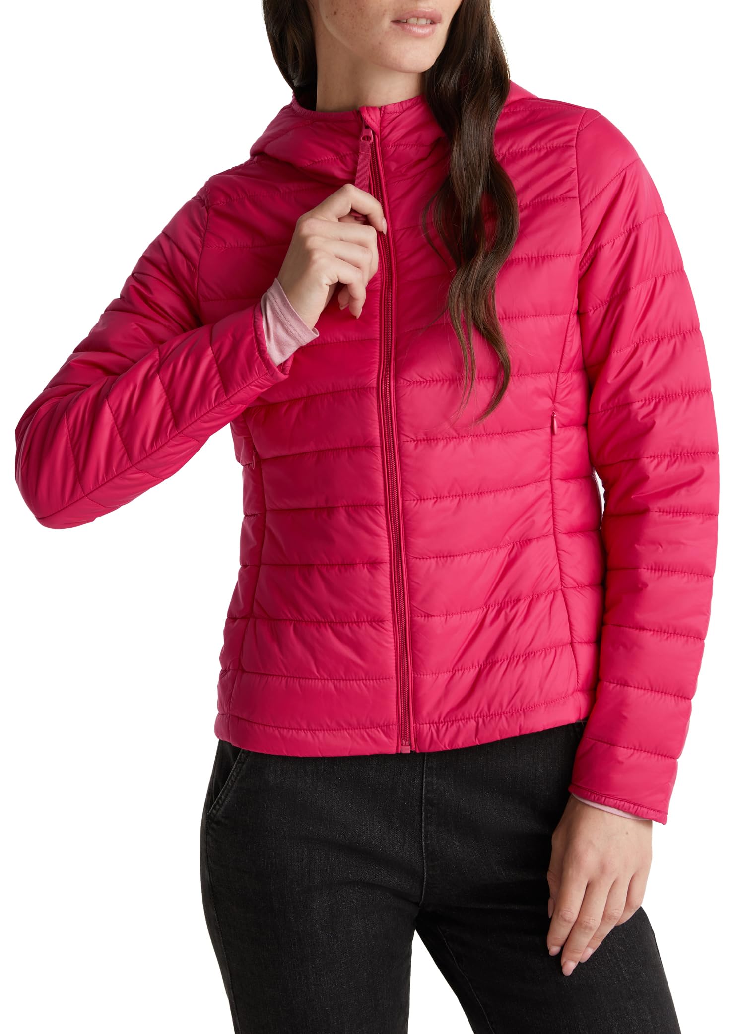 Benetton 2twddn07o Giacca Donna Rosso micropiuma