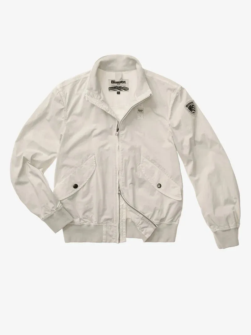 Blauer Badger 26SBLUC04139 Bomber Cotone Bianco L