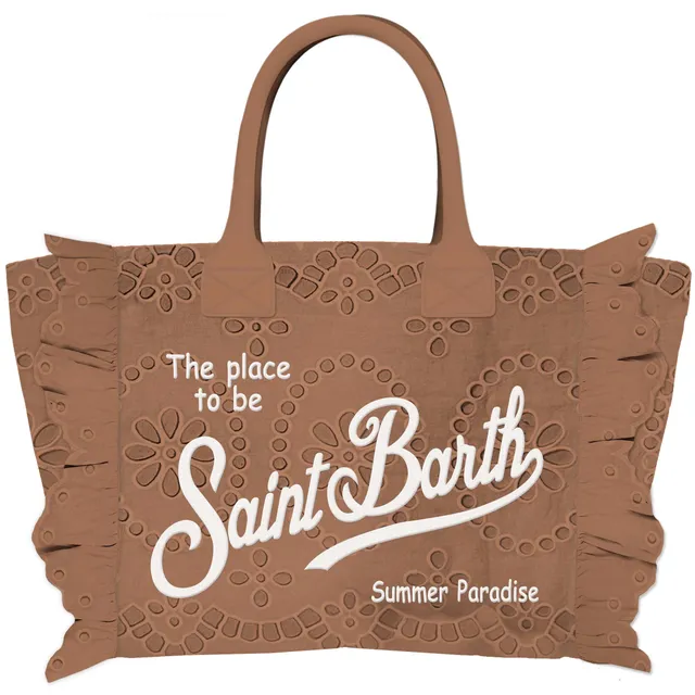 MC2 Saint Barth Vanity Volant borsa sangallo marrone 38x30