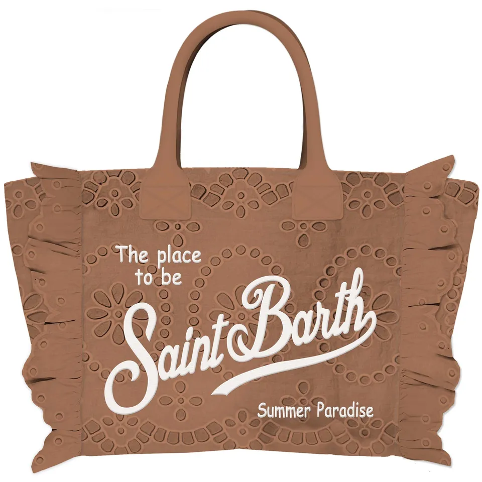 MC2 Saint Barth Vanity Volant borsa sangallo marrone 38x30