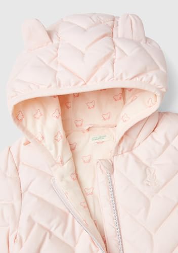 Benetton Giubbotto imbottito finta piuma zig zag orsetti